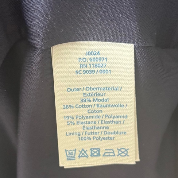 Boden Irene Ponte Dress Navy Blue Pink Red Floral Knee Length 3/4 Sleeve Preppy - Picture 10 of 10